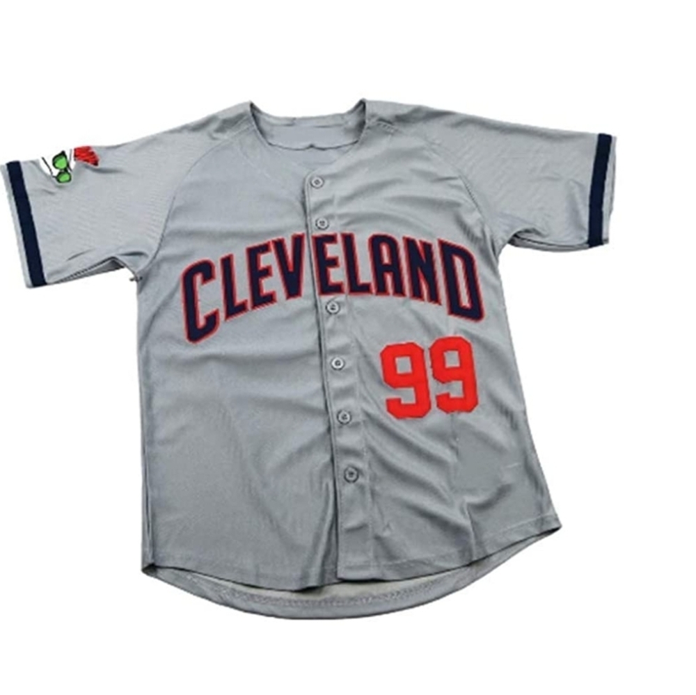 New Cleveland Baseball Major League Rick Vaughn Jersey Gray Multiple Sizes